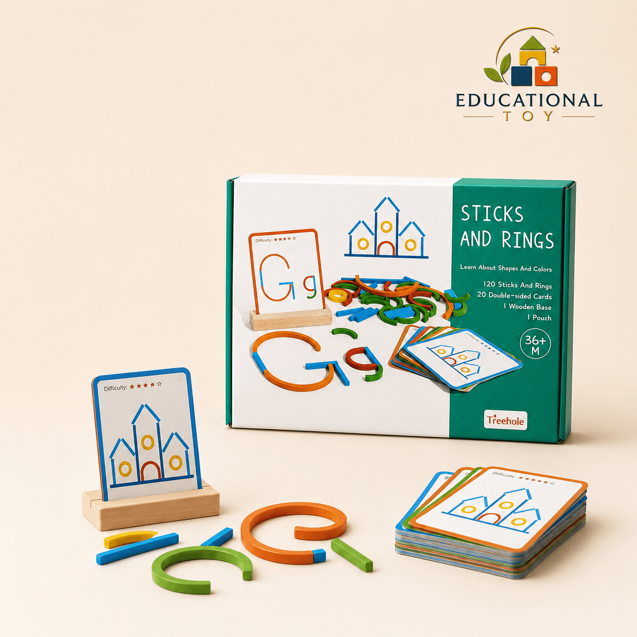 Stick & Rings Building Block Toy