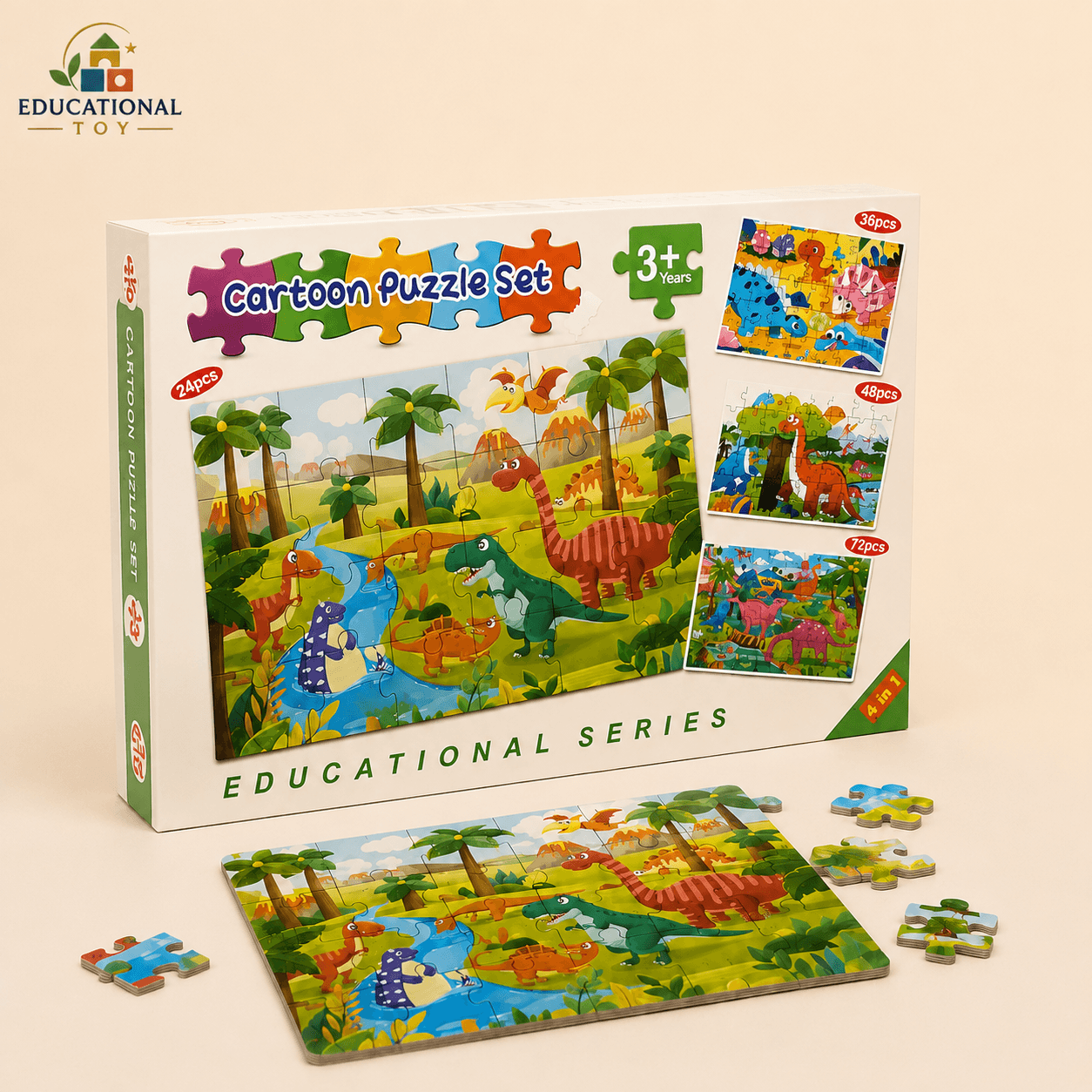 Jigsaw Puzzle Box 4 in 1