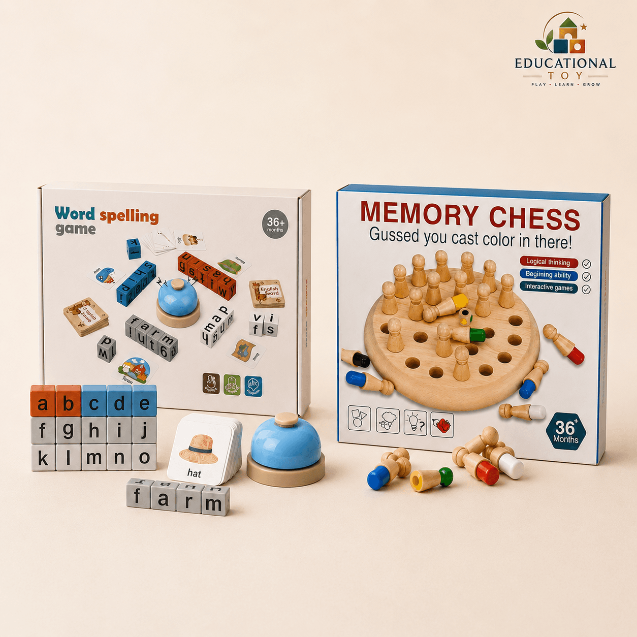 Combo Word Spelling+Memory Chess