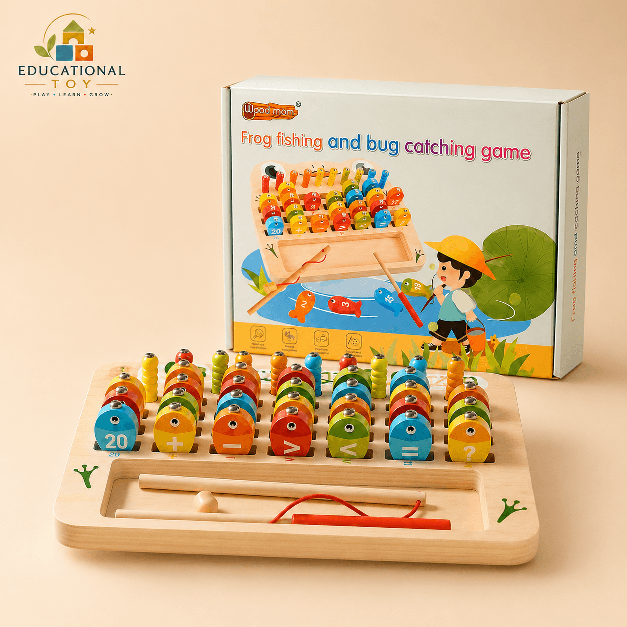 Magnetic Frog Fishing and Bug Catching Game