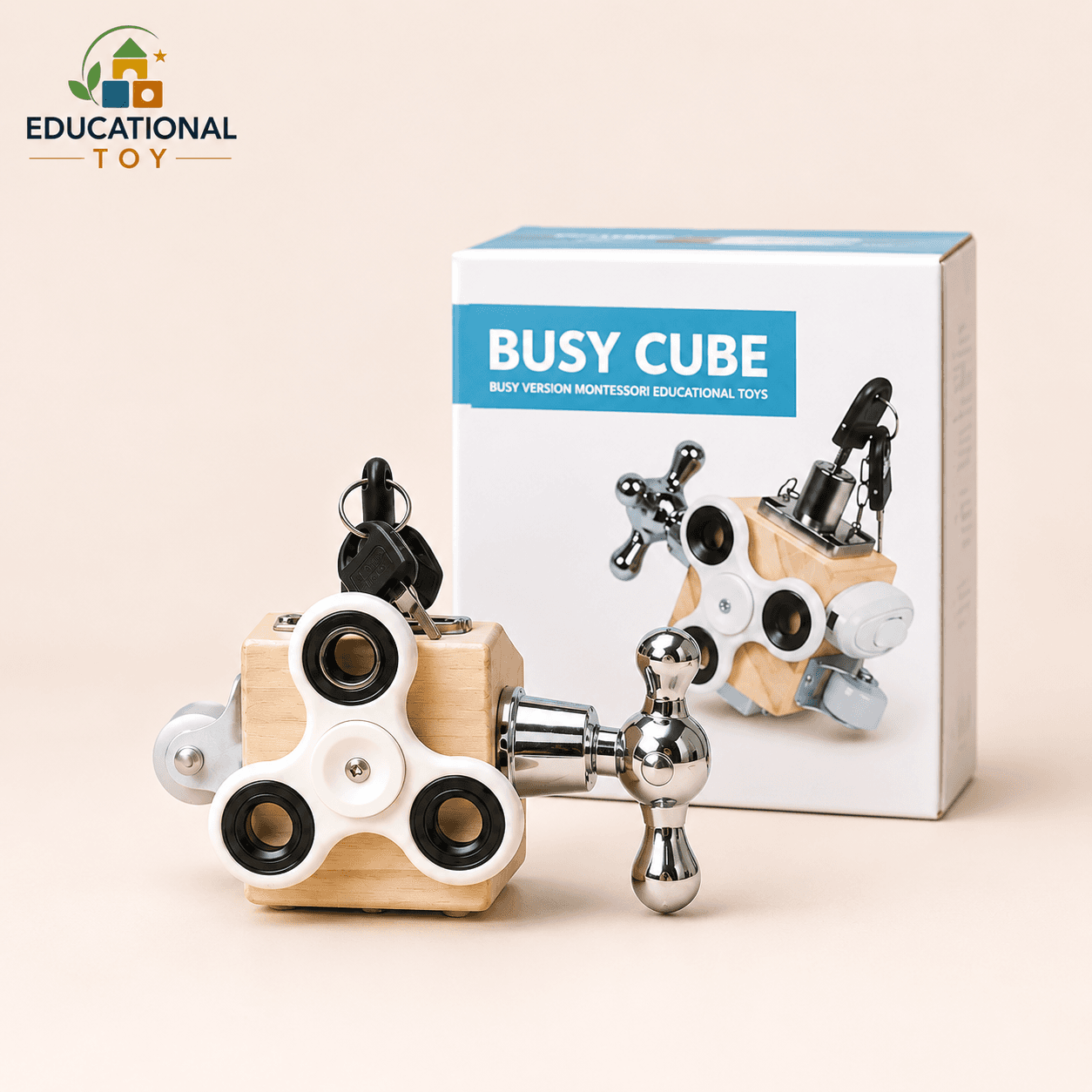 Wooden Busy Cube
