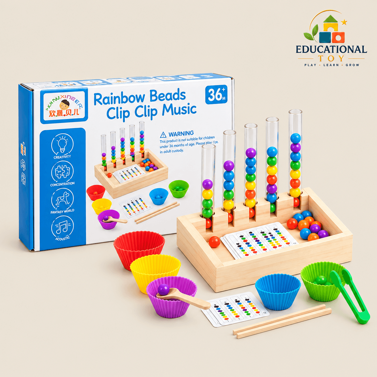 Rainbow Beads Sorting & Matching
