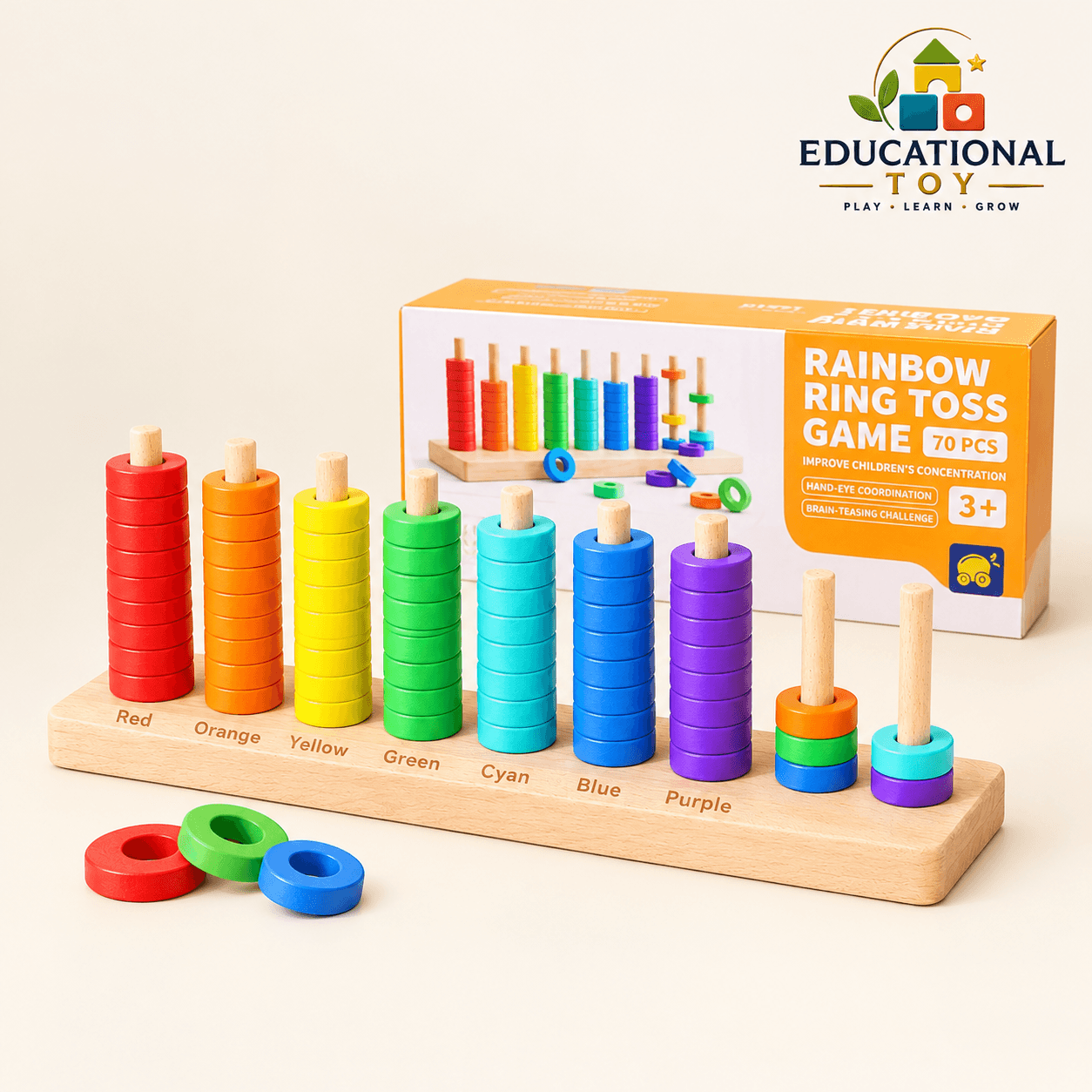 Rainbow Ring Toss Game